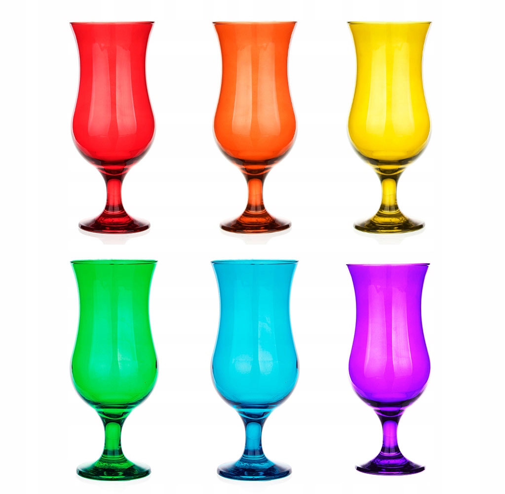 6x KIELISZEK KOKTAJLOWY 420ml RAINBOW MIX, DRINKI