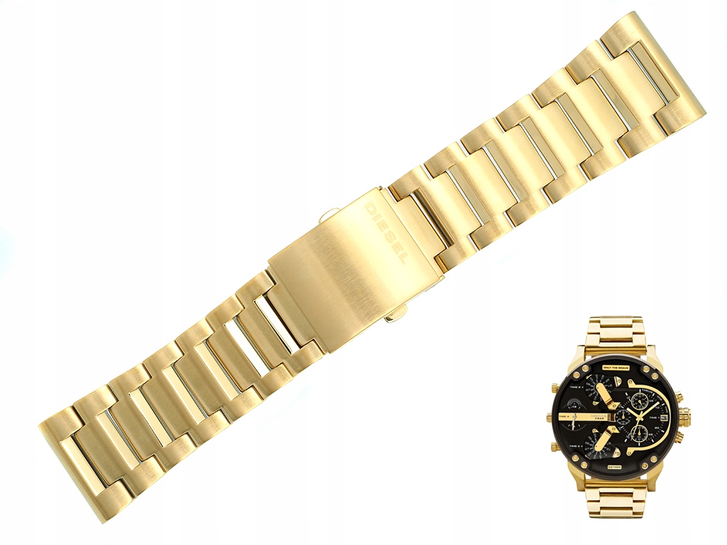 Náramek Diesel DZ7333 28 mm originální zlatý