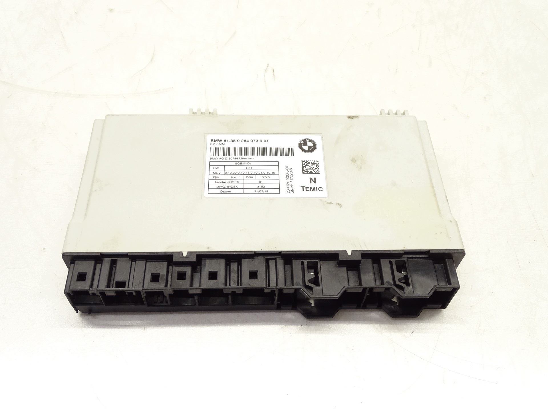 module control unit seat BMW X5 E70 9264973