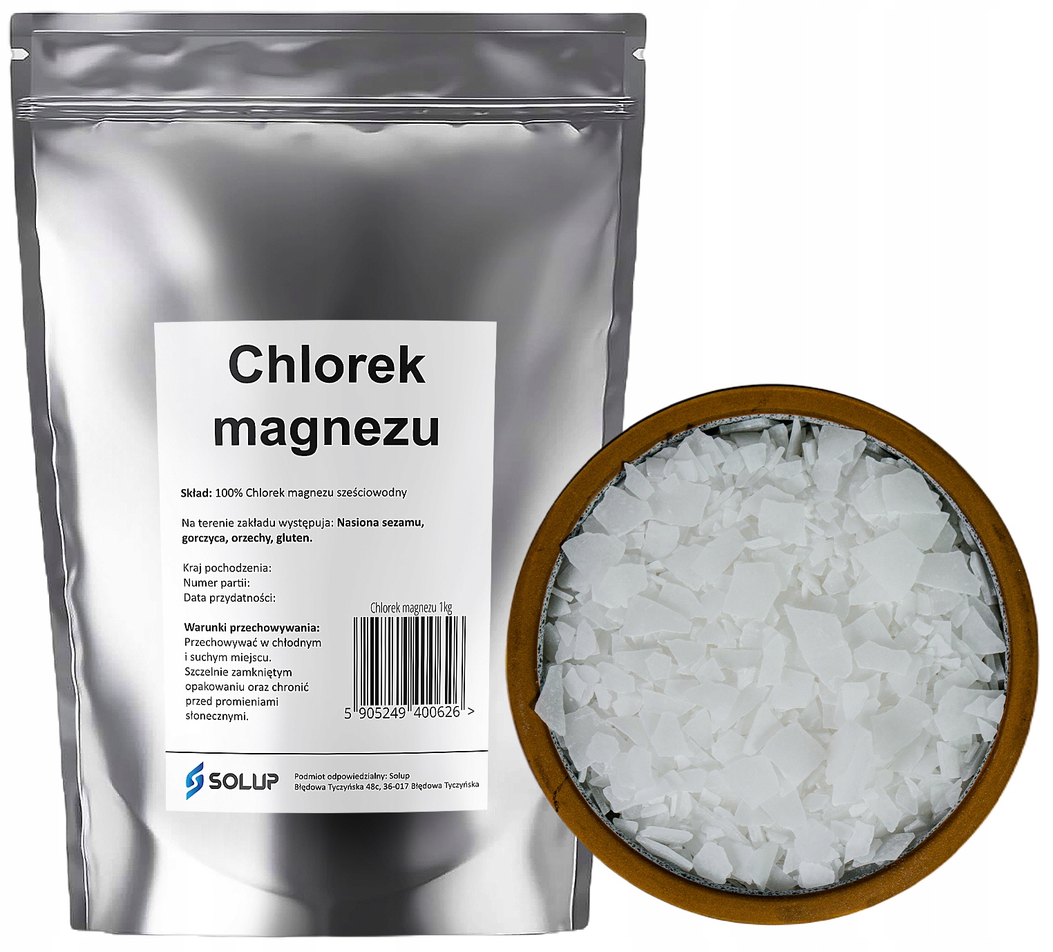 

Chlorek Magnezu Sześciowodny Czysty Sól 5kg