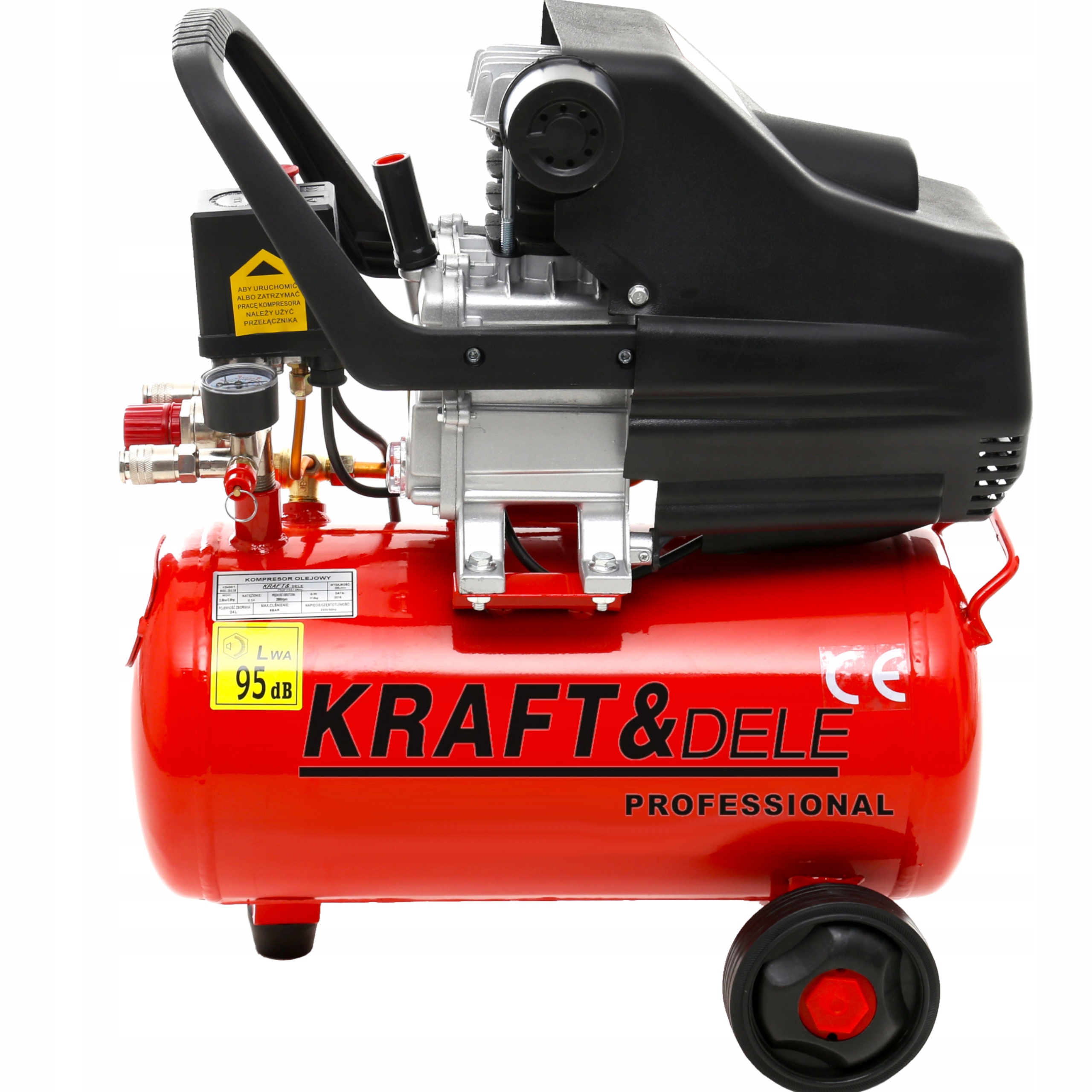 Olejový Kompresor Vzduchový 24L 8 Bar Kraft&dele KD400