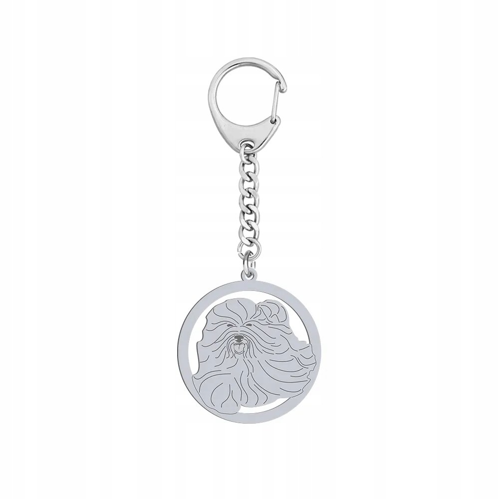 Přívěsek Na Klíče s pejskem Coton de Tulear 925 Šperky Dárek Gravírování Bonus