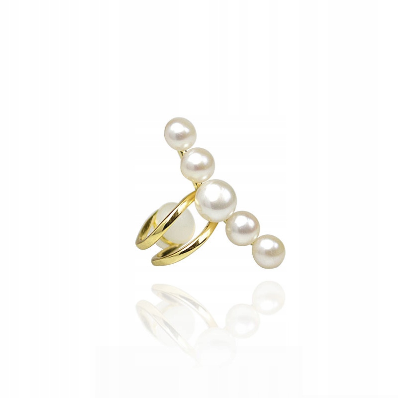 Pozlacená Náušníky S Pravými Perlami