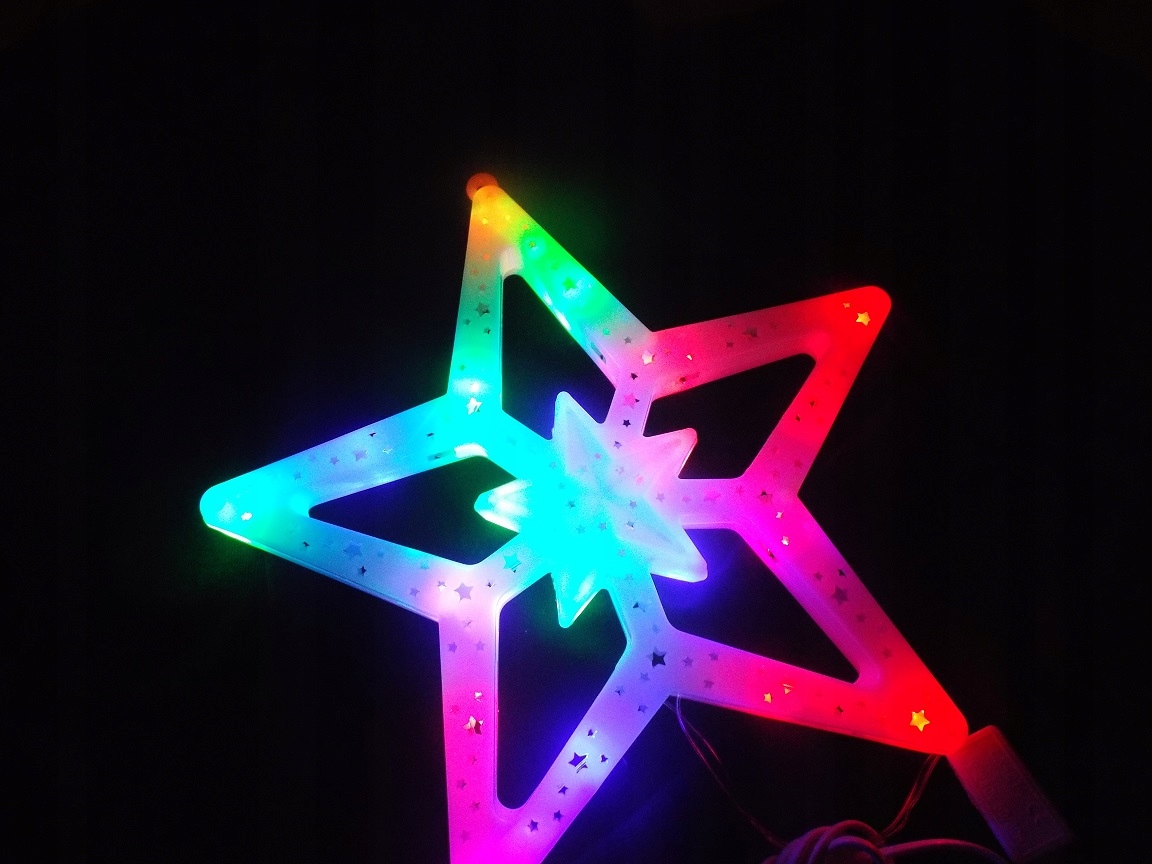 

Gwiazda Kolorowa Lampki Led Ozdoba Świeci Mrugając