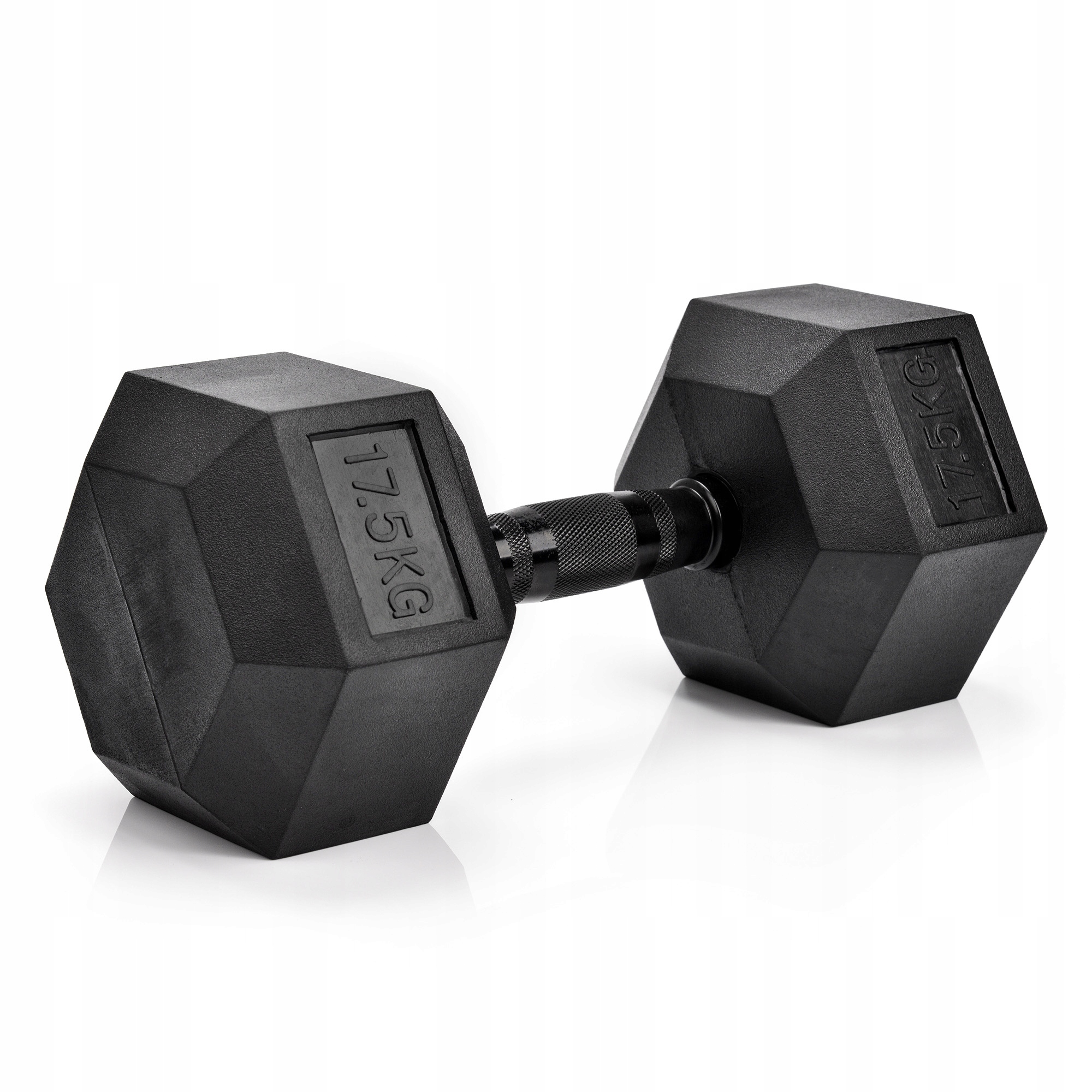 Hantel heksagonalny hex hantla żeliwny do ćwiczeń siłownia ogumowany 17,5kg