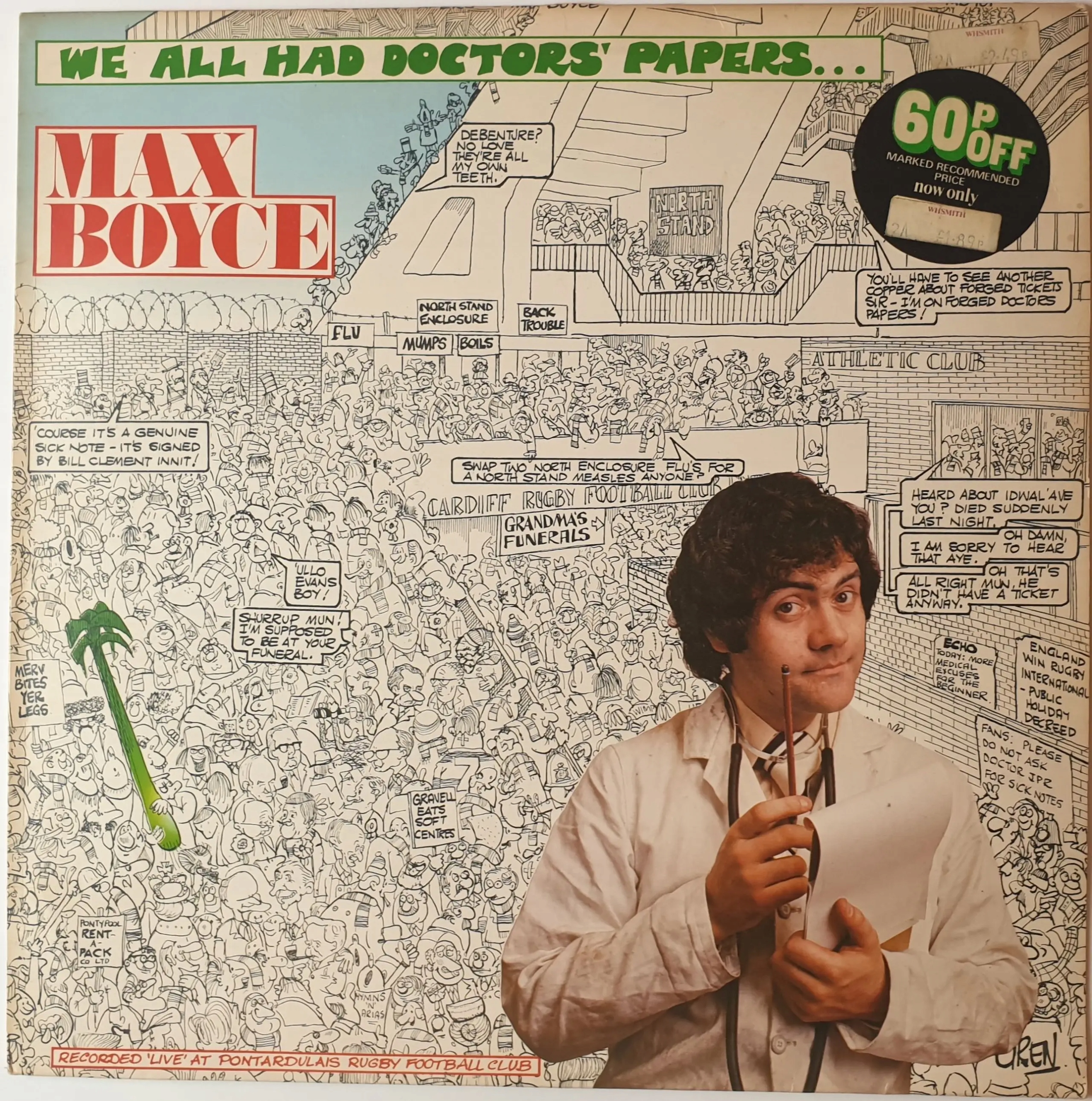 Winyl Max Boyce - We All Had Doctors' Papers 1975 VG+
