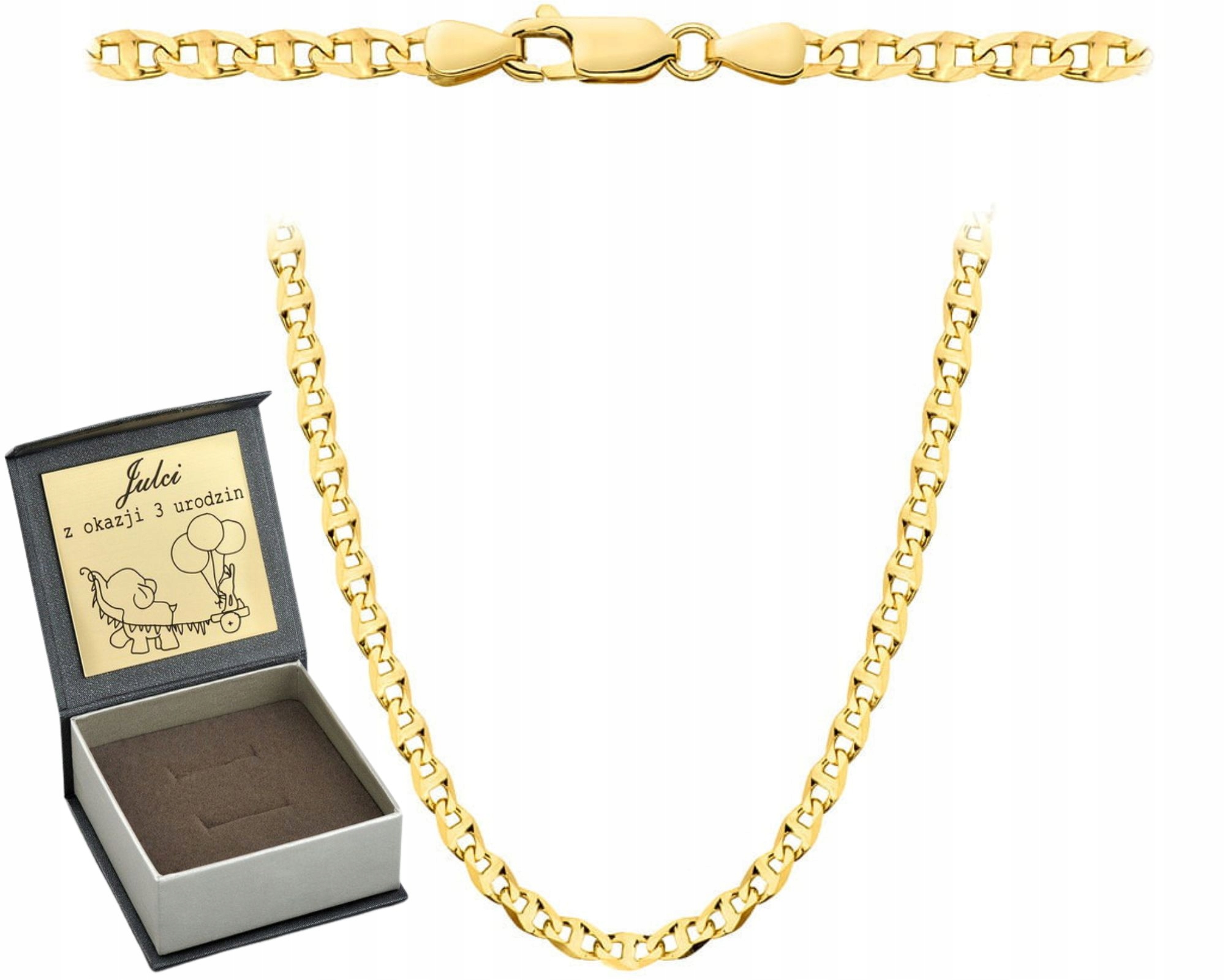 Zlatý Řetízek Gucci 50 CM 585 Gravírování Unisexový Dárek