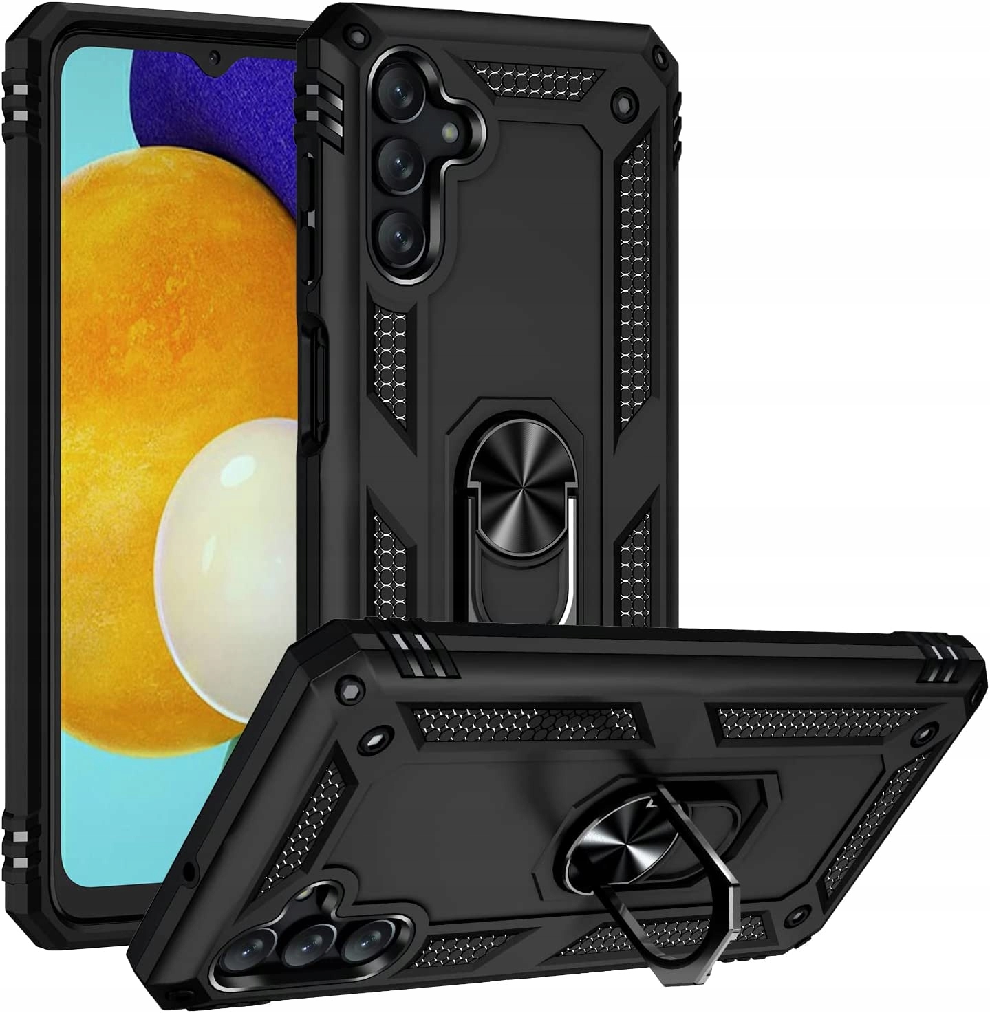 Etui Do Samsung Galaxy A16 4G A16 5G Pancerne Armor Ring Magnet Szkło