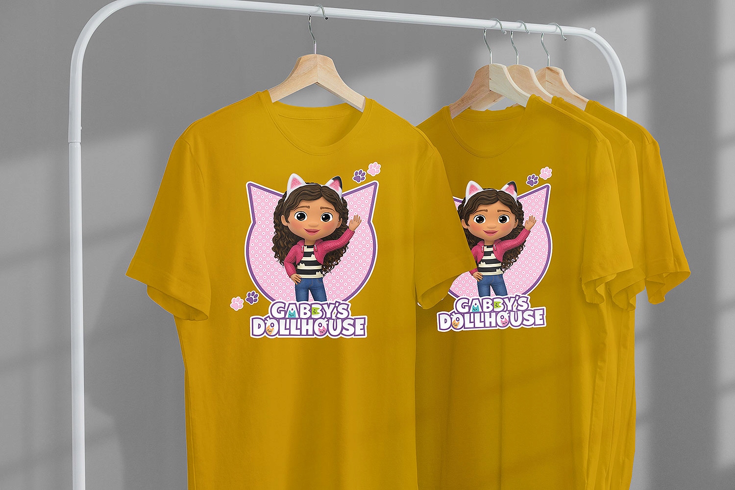 T-SHIRT KOSZULKA DLA DZIECKA KOCI DOMEK GABI 128 SUPER JAKOŚĆ Rozmiar S