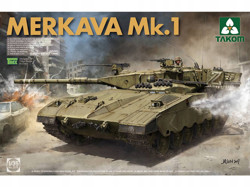Tank Merkava Merkawa Mk.I model 2078 Takom