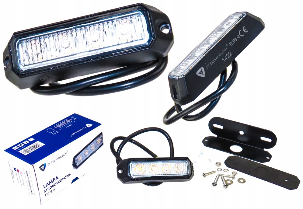 LAMPA STROBOSKOPOWA 4 LED 12W IP67 DIODOWA EPISTAR