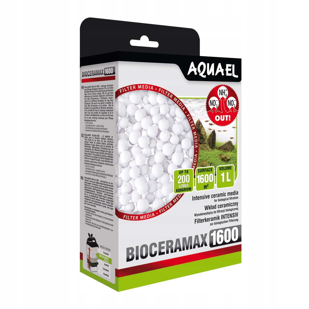Levně 2x Aquael Bioceramax Ultrapro 1600 – biologická náplň 1 L