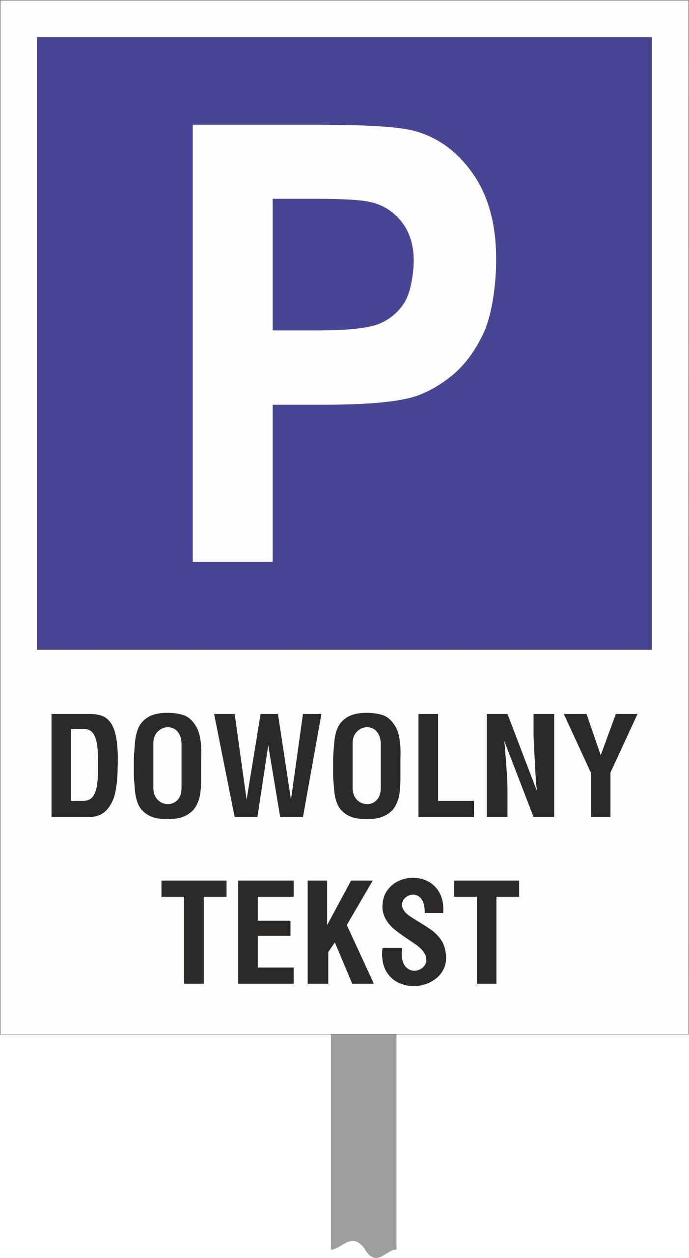 Tabliczka na słupku 80 cm znak parking P01- 20x30