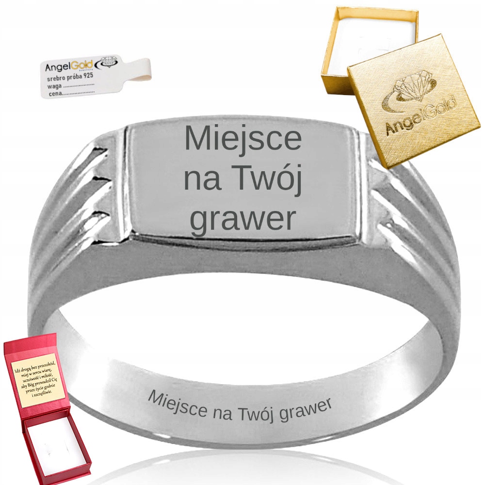 СЕРЕБРЯНЫЙ ПЕРСТЕНЬ С РАЗРЕЗАМИ PR 925 ГРАВЕР