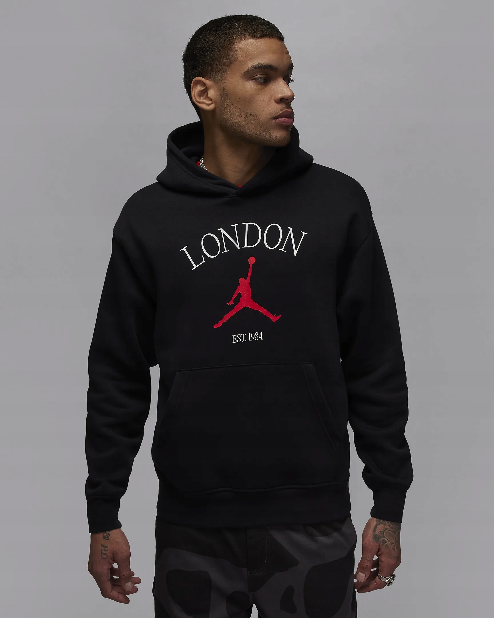 Jordan pánská mikina s kapucí černá Nike Jordan London HF1522 010 vel. L