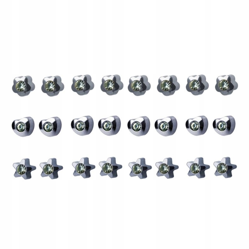 Studex Sada Náušnic R513W-4 Stříbrné Tvary