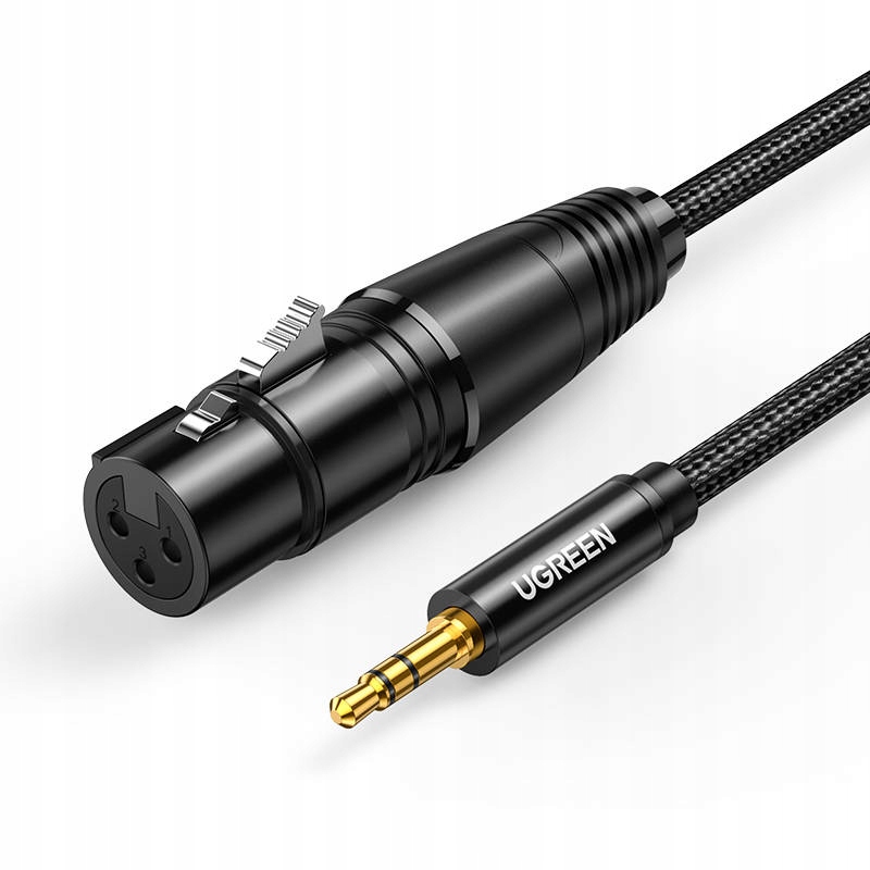 UGREEN PRZEWÓD KABEL AUDIO PRZEJŚCIÓWKA XLR DO MINI JACK 3.5MM W OPLOCIE 2M