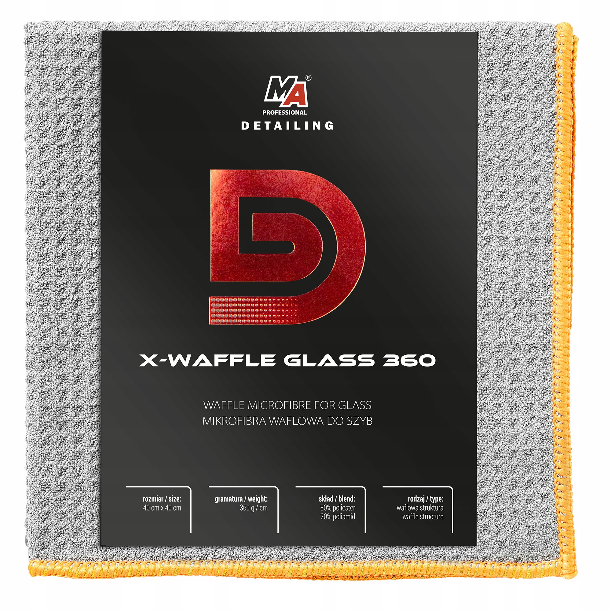 Ma Professional Detailing X-waffle Glass 360 Mikrofibra Waflowa Do Szyb
