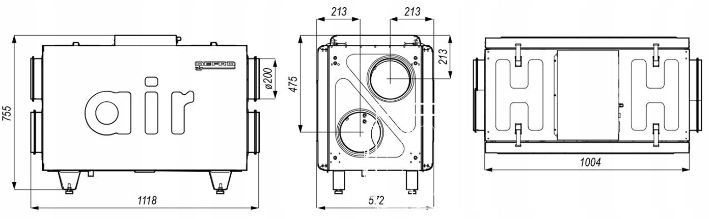 REKUPERATOR DEFRO DRX 300 HE WYMIENNIK ENTALPICZNY Stan opakowania oryginalne