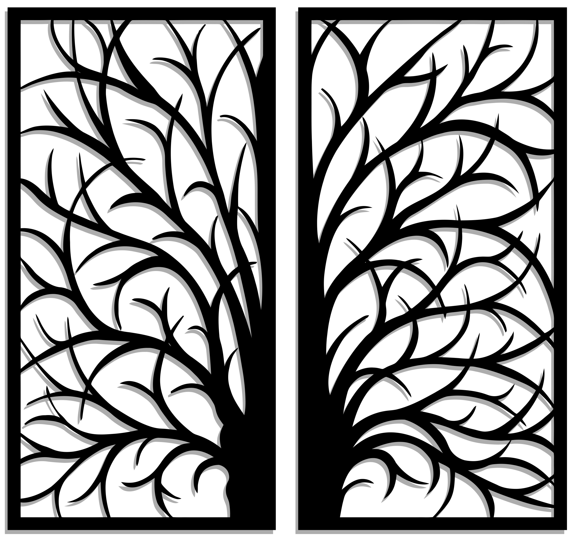 Prelamovaný Obraz Nástenný Panel Diptych Strom 100 CM L 17 Kol.