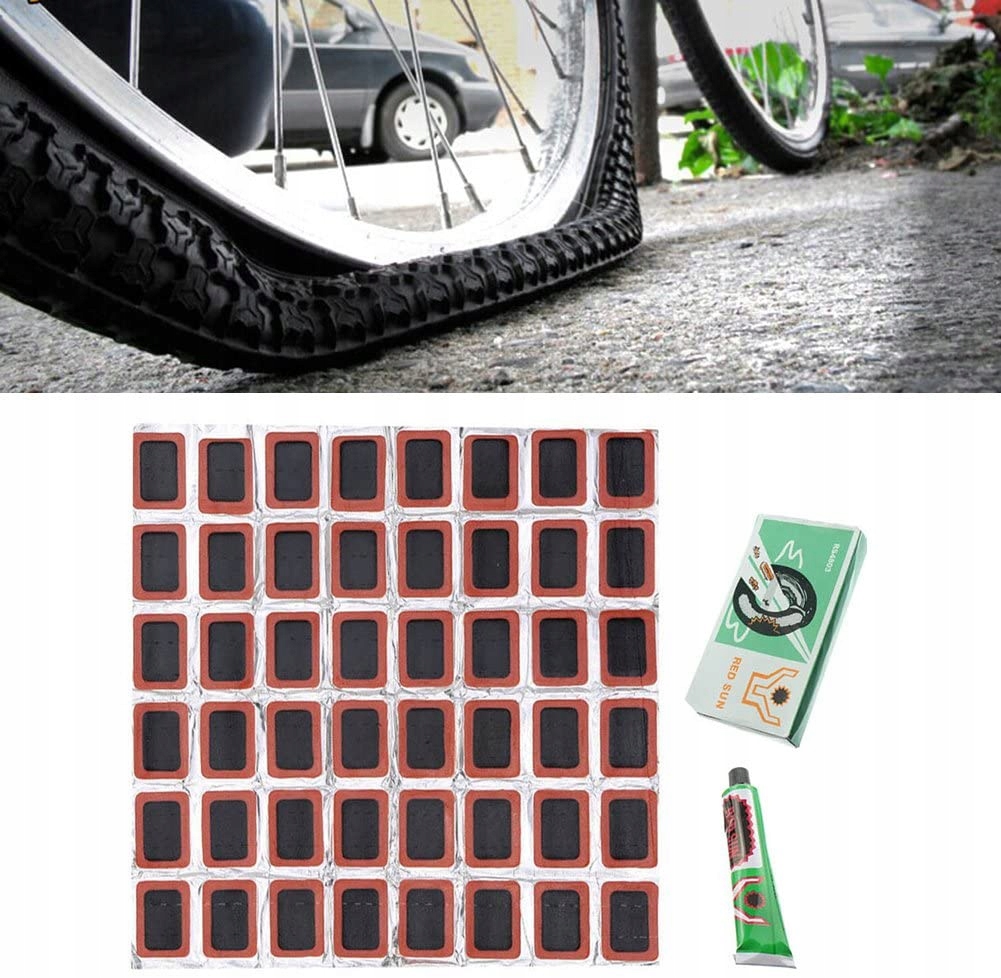 ŁATKI DO DĘTEK Z MOCNYM KLEJEM 48szt ROWEROWE ZESTAW DO OPON ROWEROWYCH EAN (GTIN) 5907713398354