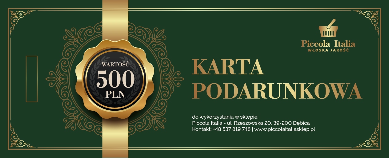 Dárková Karta Piccola Italia – 500 Pln brutto