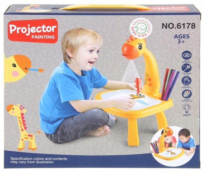 Projektor do Rysowania Żyrafka Rzutnik Nauki Malowania Stolik Slajdy Mazaki EAN (GTIN) 5902963401205
