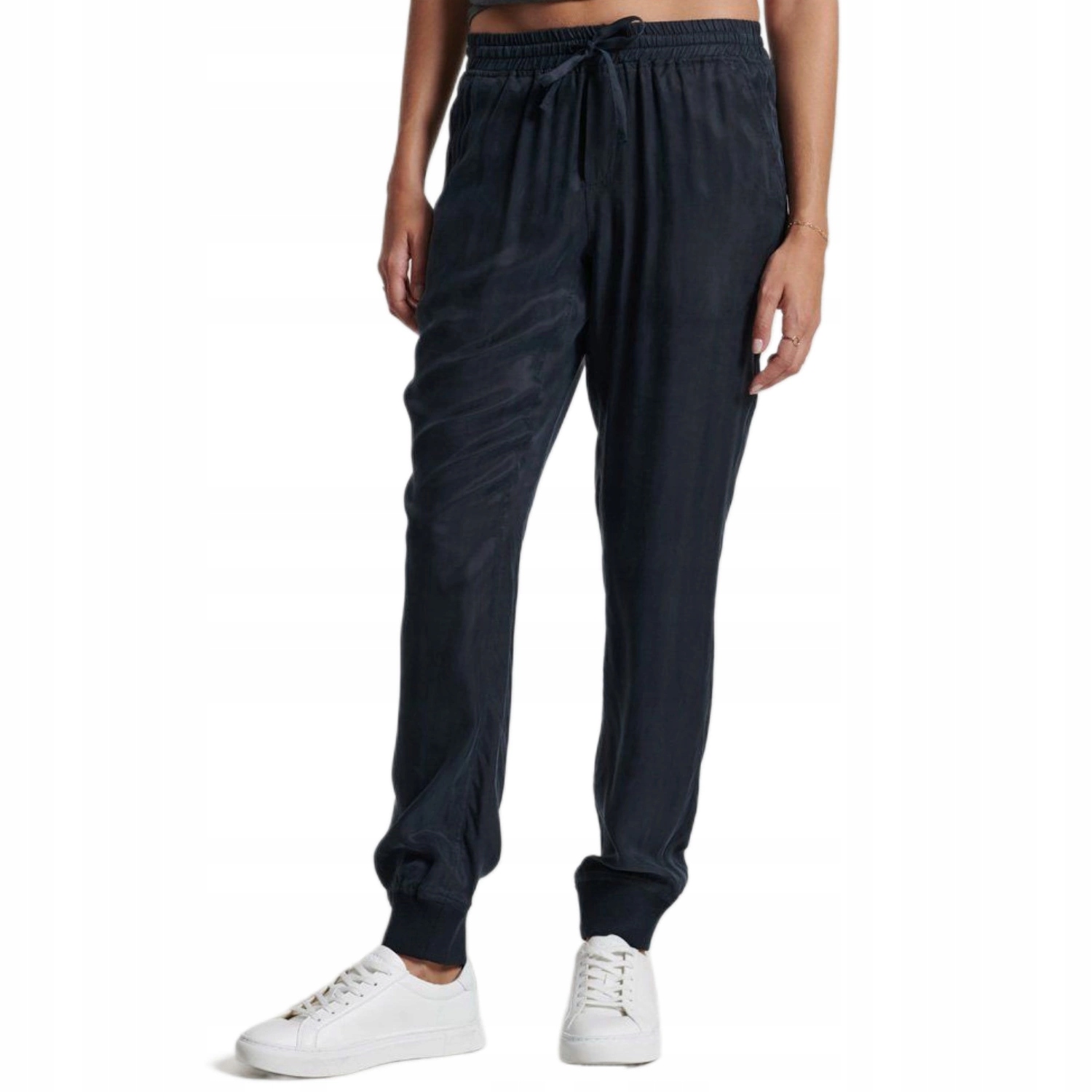 Dámské kalhoty Superdry, klasické joggery, modré, volné a pohodlné, velikost vel.