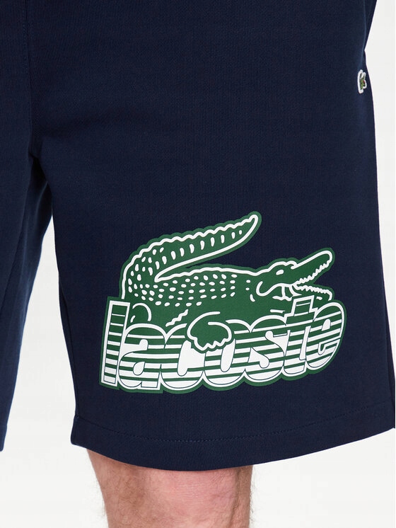 Spodenki dresowe, duże logo, granatowy Lacoste M Marka Lacoste