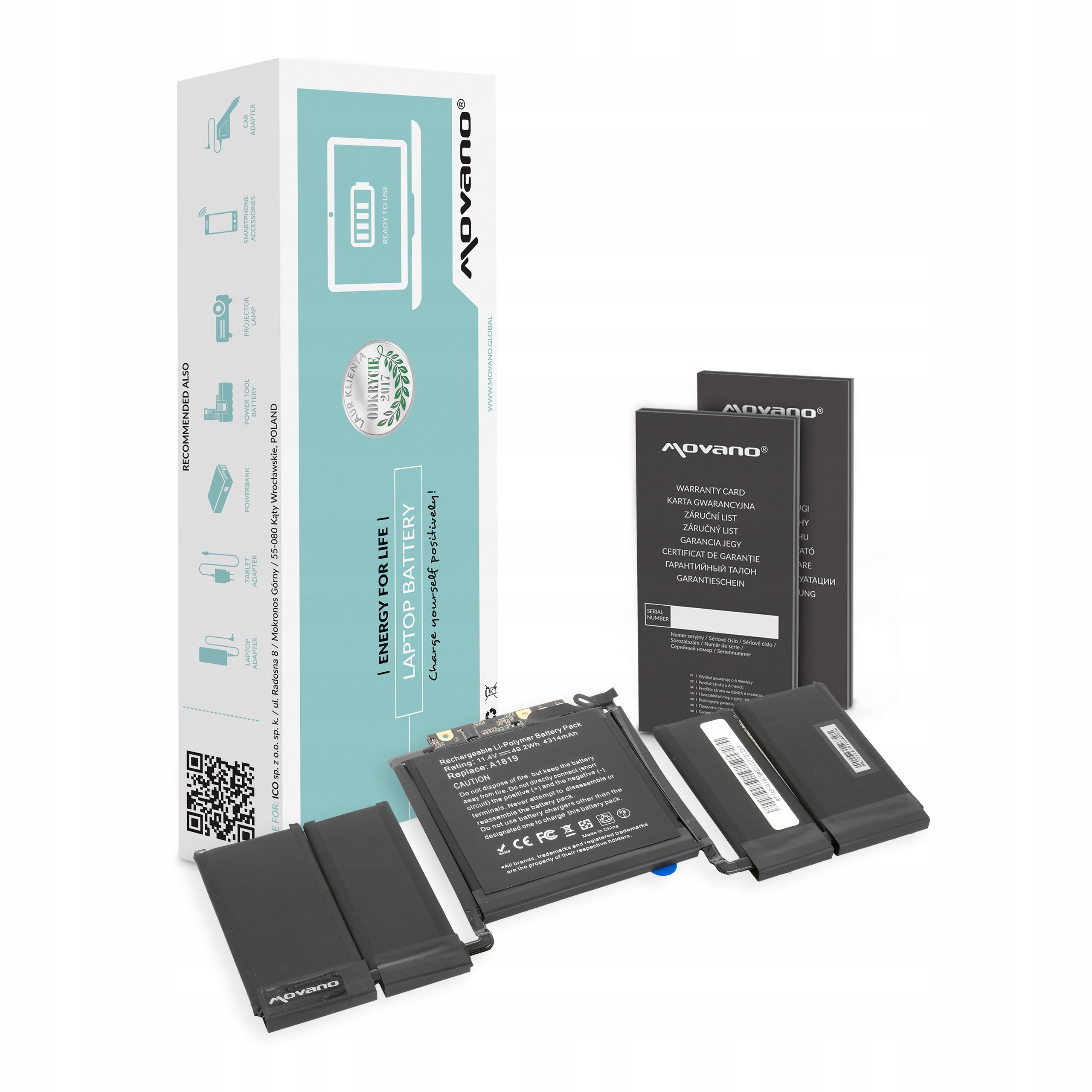 Batéria Movano pre Apple MacBook Pro 13 A1706 (A1819)