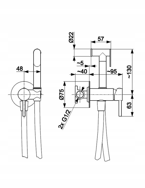 KFA BATERIA BIDETOWA MOZA PODTYNKOWA Marka Kfa