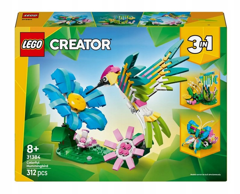 Stavebnice Divoká Zvířata Barevný Kolibřík 31384 Lego Creator