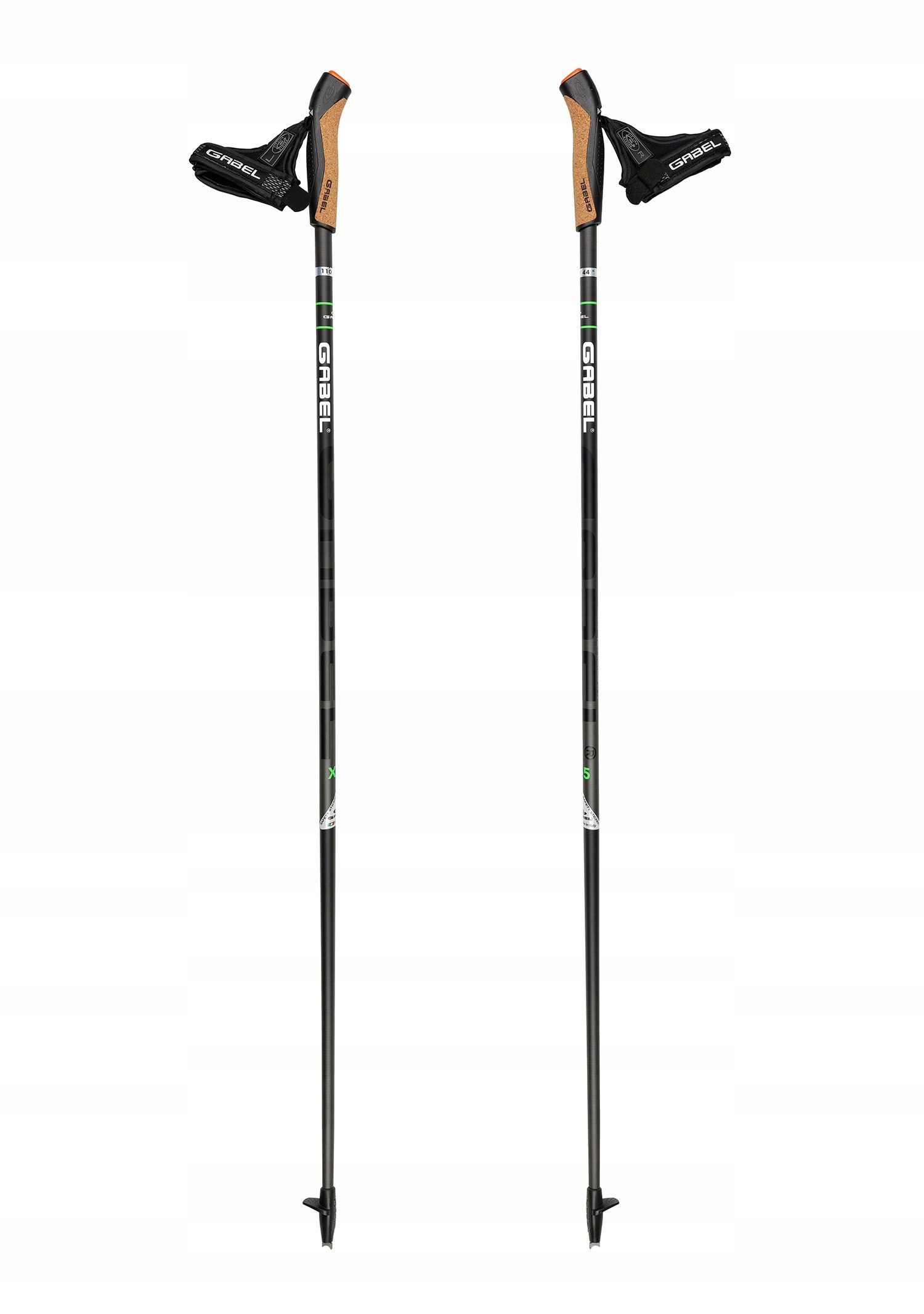 Hole na nordic walking Gabel Stride X-5 černé/zelené 105 cm