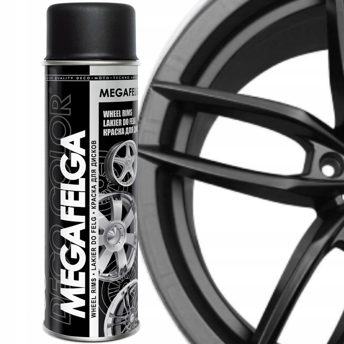 Farba Do Felg Lakier Czarny Satyna Spray 500ml