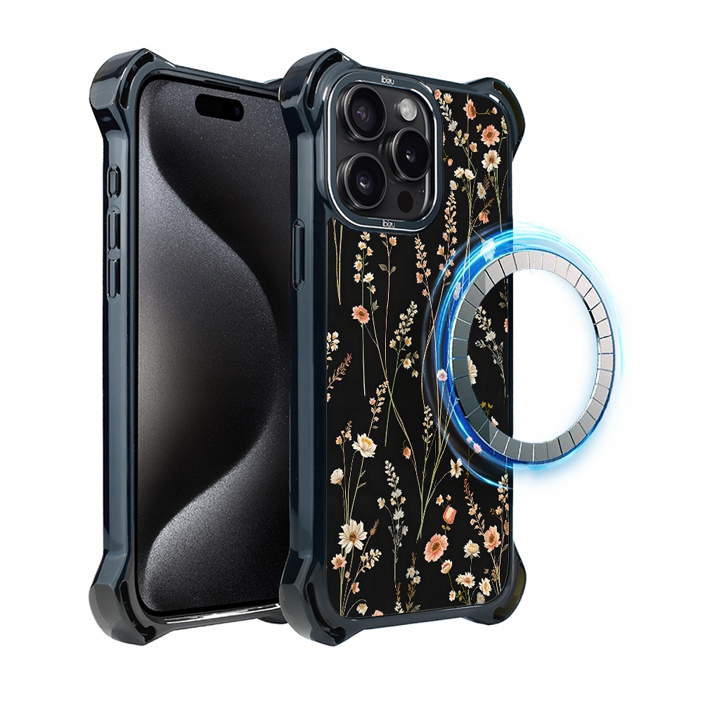 Pouzdro pro iPhone 15 Pro Max Ibizu DropGuard Ultra s MagSafe, severní zahrada