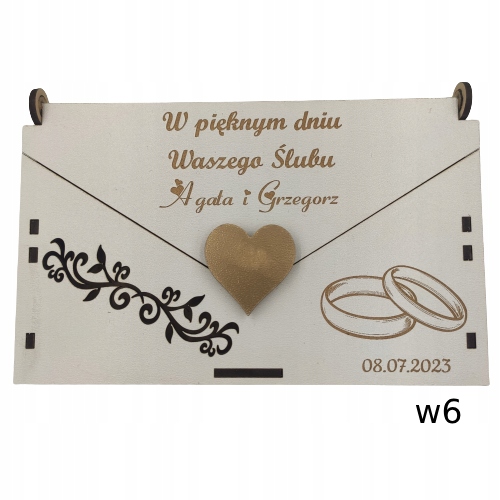 Pudełko koperta na pieniądze ślub wesele pamiątka Kod producenta mpn
