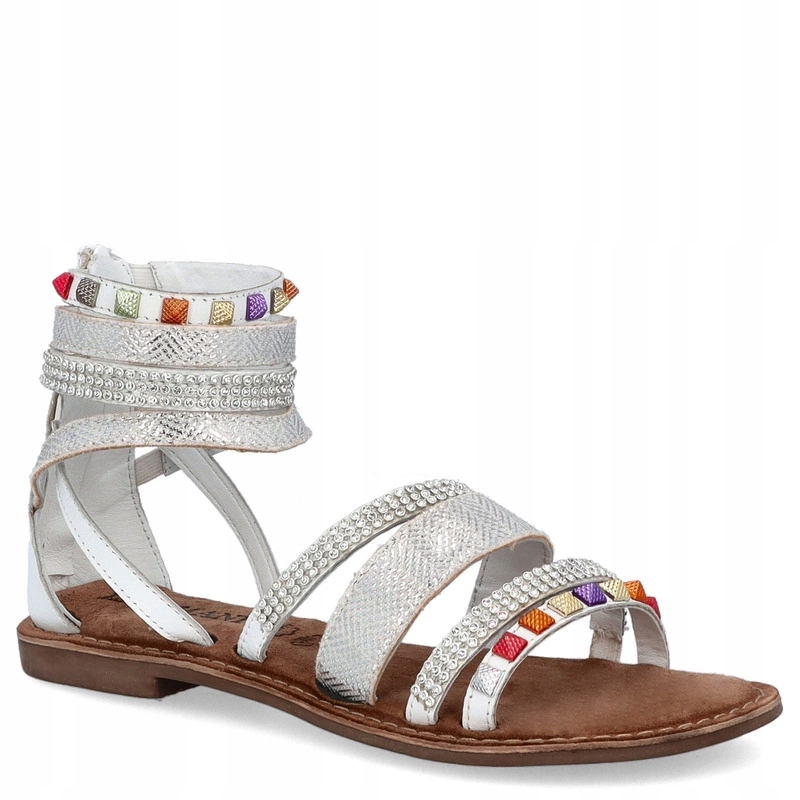 Dámské gladiátorské sandály Lazamani LA75406 Bílé 37