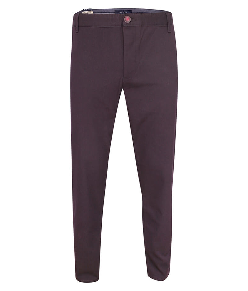 Bordové bavlněné čínské kalhoty Rigon 40/32