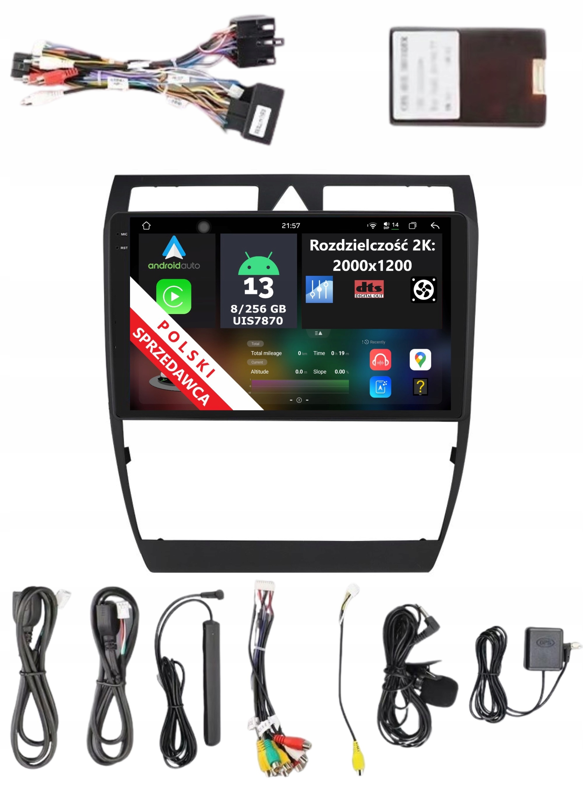 2DIN Android Rádio pro Audi A6 S6 RS6 Allroad C5 8/256 Gb Carplay Dsp Lte