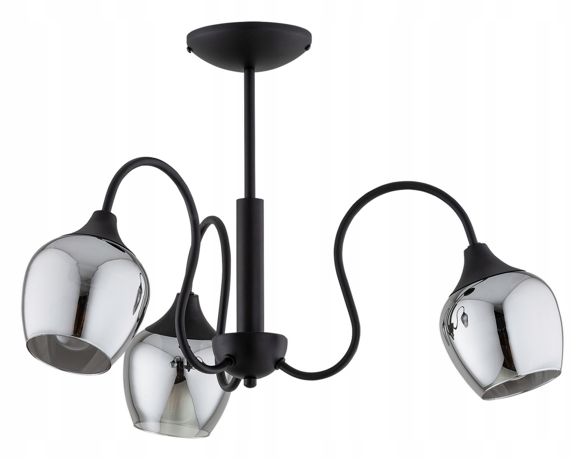 Luster Lemir Julietta 3xE27 čierny matný obývací