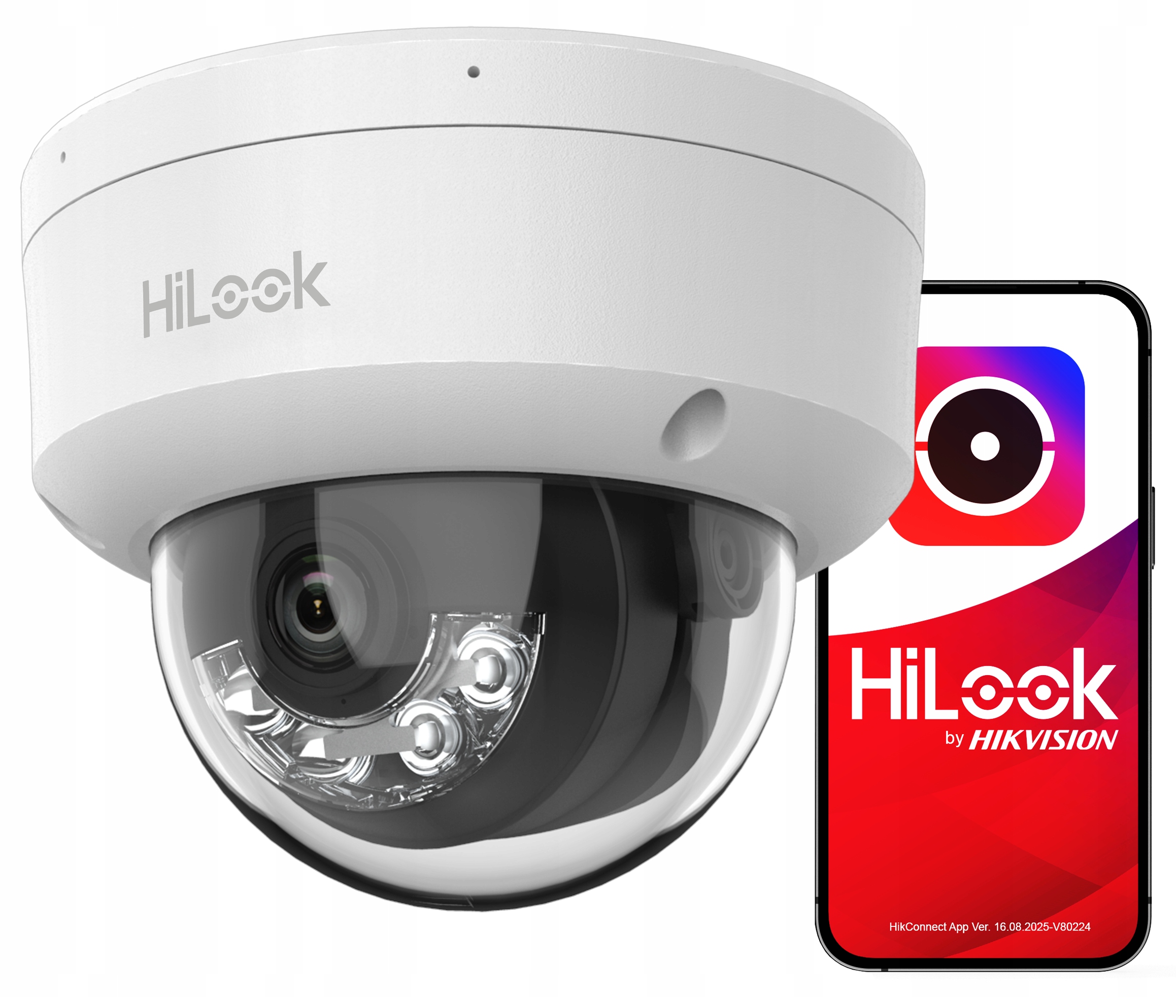 4MPx Ip kamera HiLook IPC-D140HA-LUC Smart Hybrid Light PoE IK08 Odolná