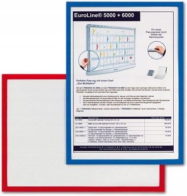 1x Ramka magnetyczna A4 z folią PCV Niebieska
