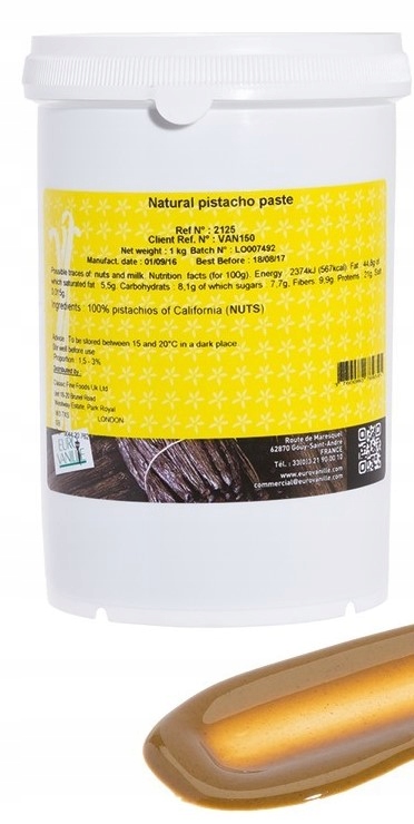 Pasta pistacjowa naturalna 100% 1 kg