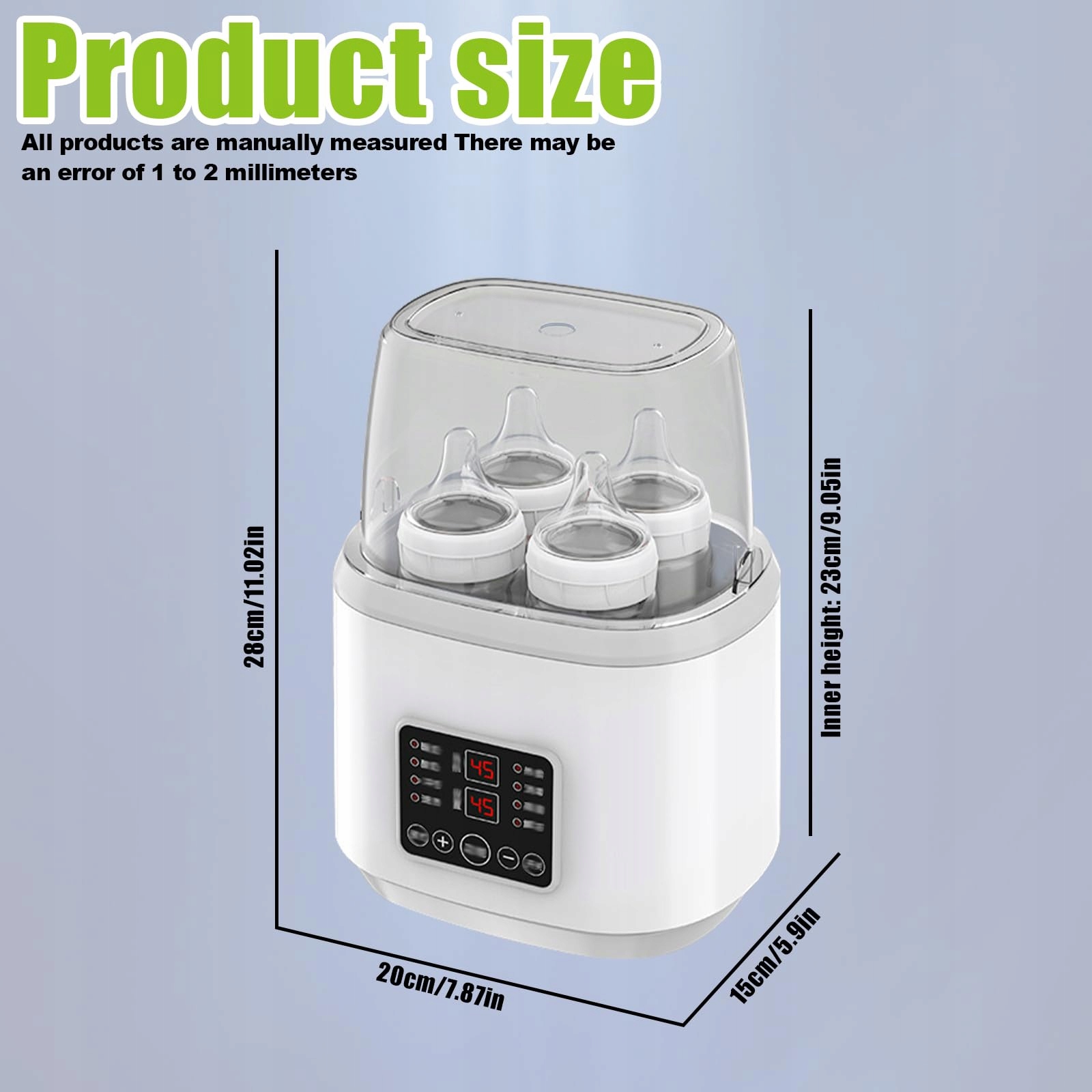 GBKDQQ Podgrzewacz Do Butelek 8w1 Sterylizator LCD BPA Free Dla Niemowląt — miniatura 3