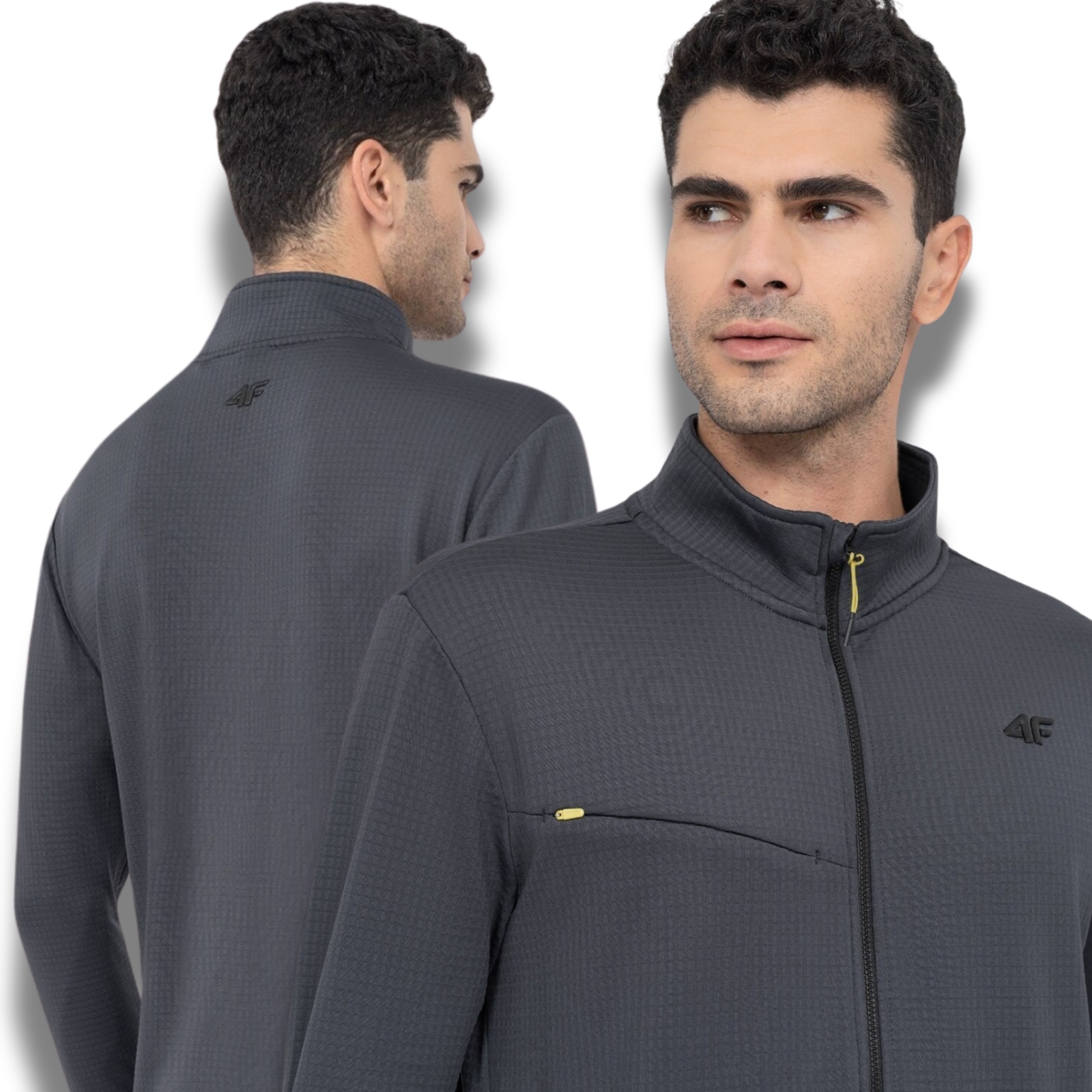 Polar Mikina Fleecová 4F Pánská Rozepínací Teplá Na Zip Pro Každodenní Nošení vel. 3XL