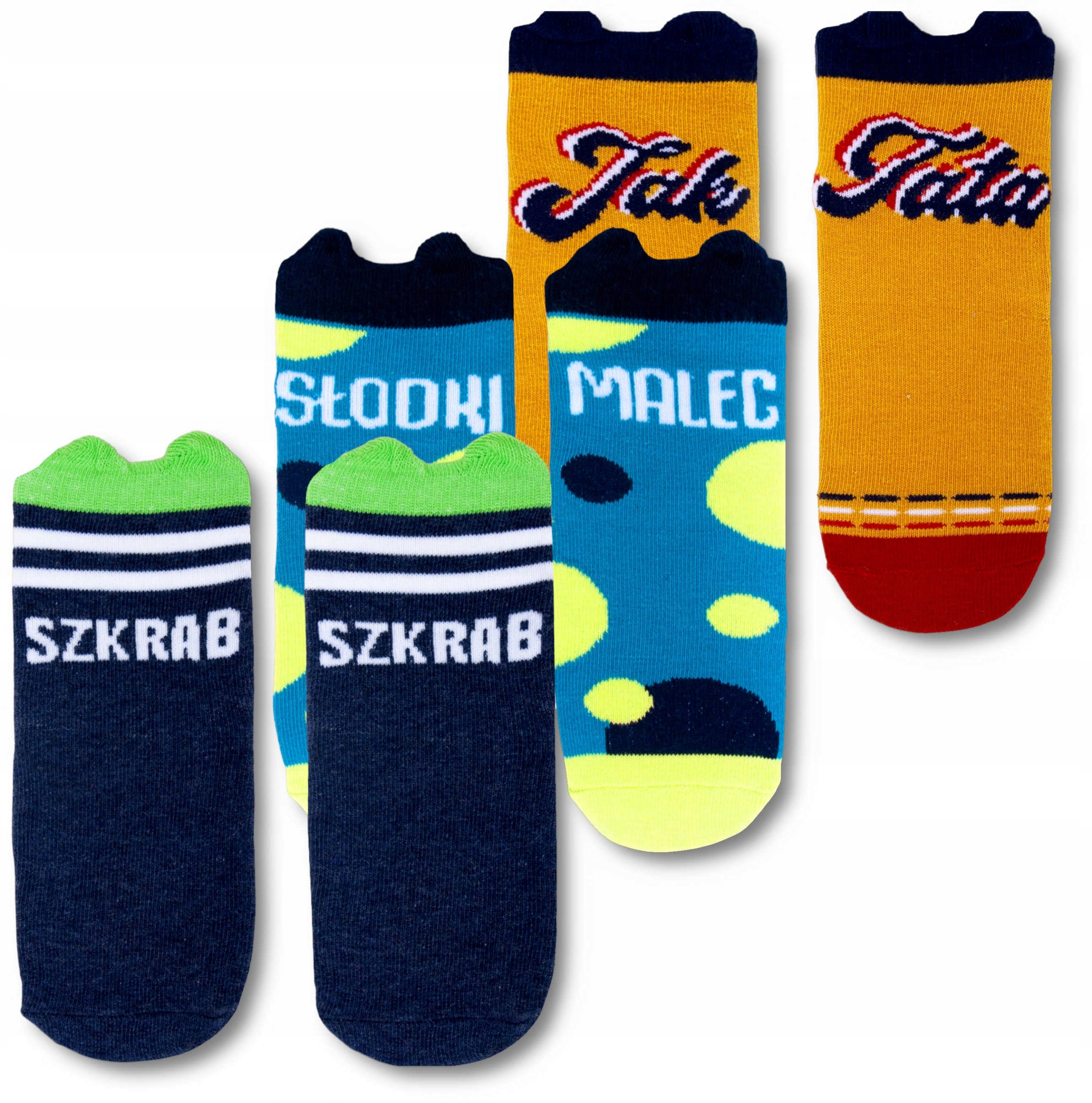 

3-PAK skarpetki 20-22 niemowlęce Z Uszami, 80 86