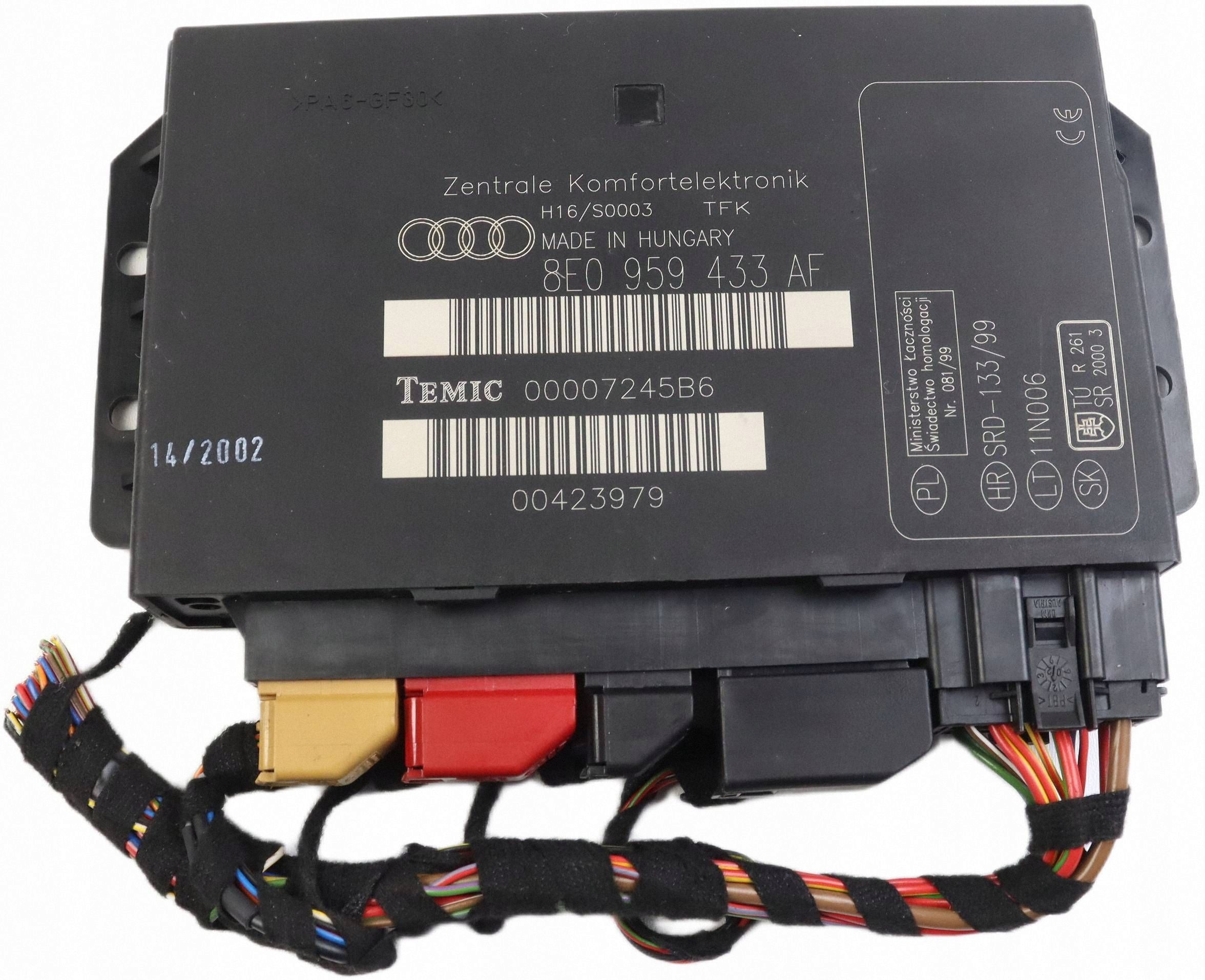 AUDI A4 B6 B7 control unit comfort control unit 8E0959433AF