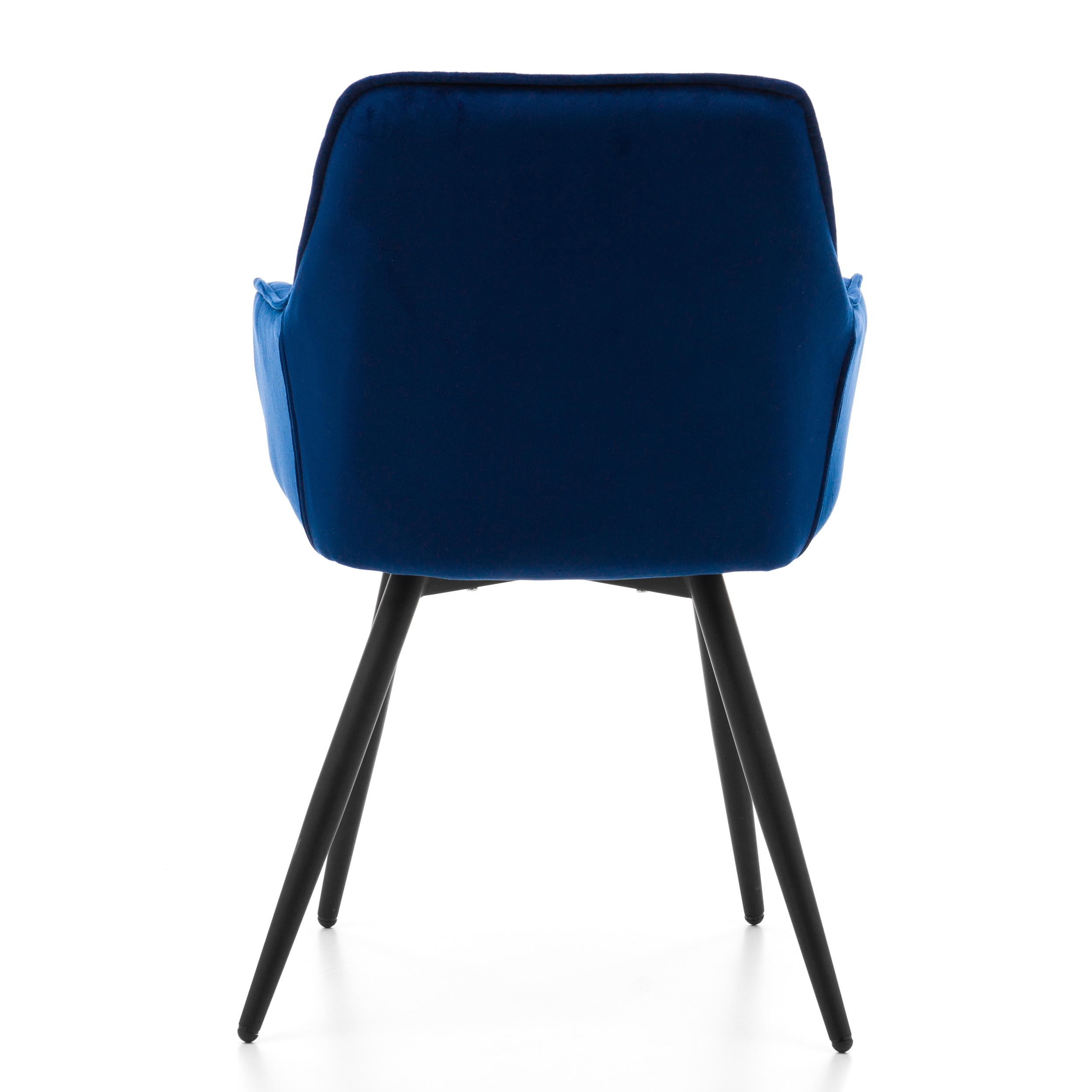 KRZESŁO TAPICEROWANE PIKOWANE DO SALONU JADALNI WELUROWE GRANATOWE SIENA Wysokość siedziska 52 cm