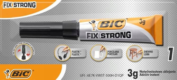 

Klej Błyskawiczny Fix Strong Z Dozownikiem 3g Bic