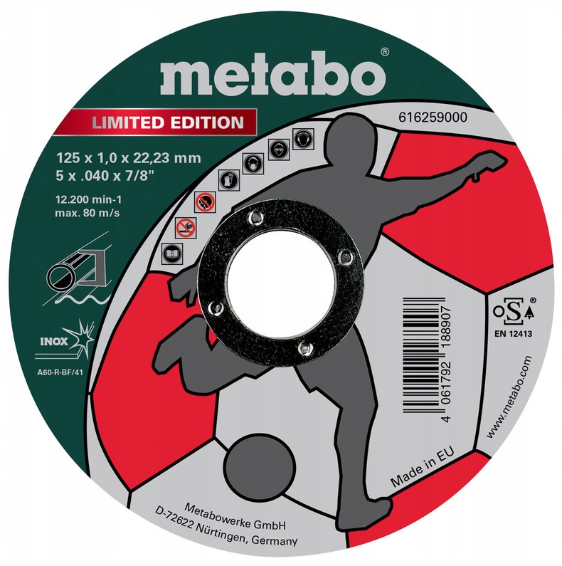 

Metabo Tarcza Tnąca Inox Do Stali 125x1x22.2